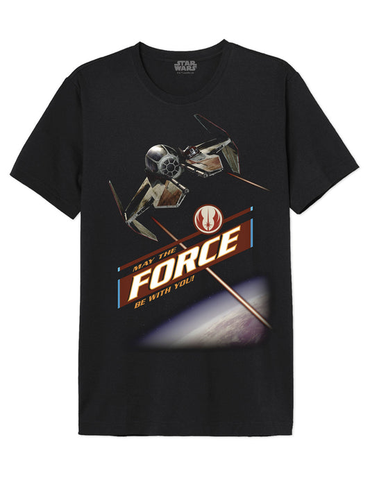 T-shirt Star Wars - May The Force Jedi Starfighter