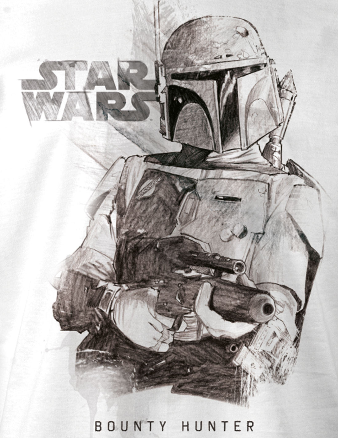 T-shirt Star Wars - Boba Fett Sketch