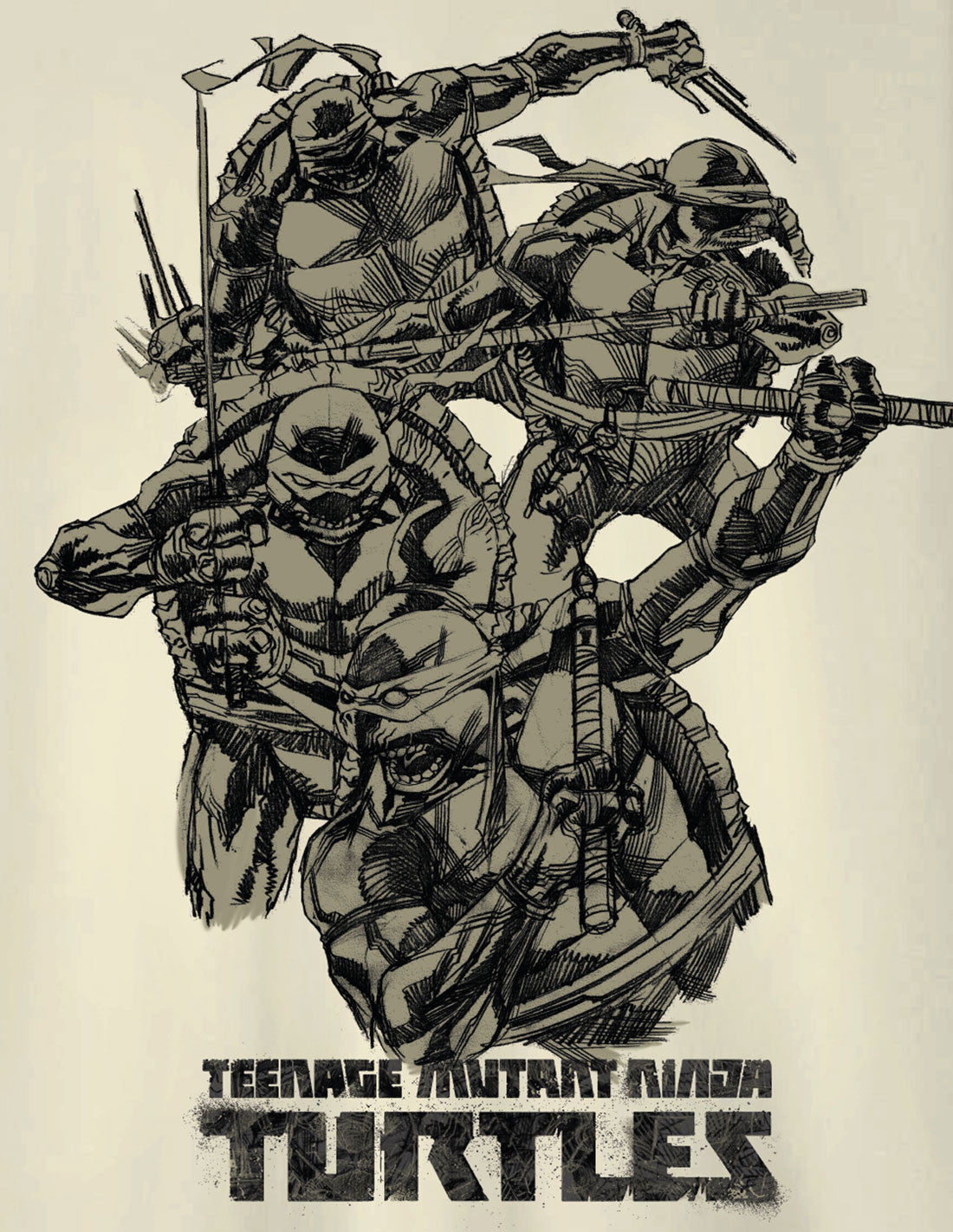 Teenage Mutant Ninja Turtles T-shirt - Sketch