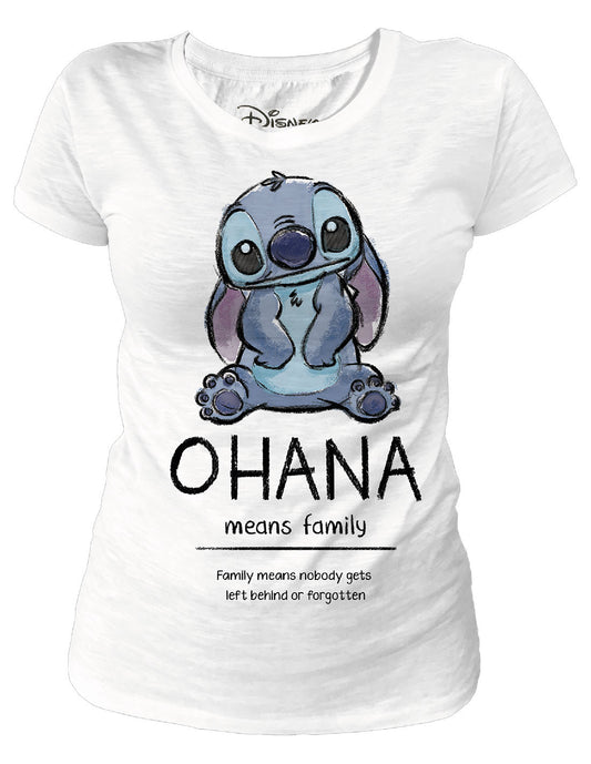 T-shirt Femme Disney - Ohana Means Family