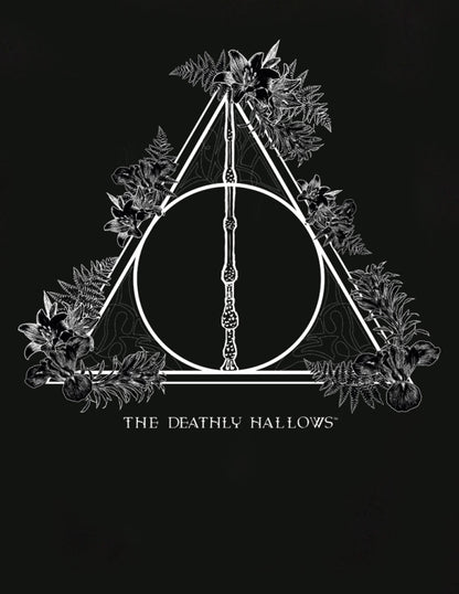 T-shirt Femme Harry Potter - Flowered Deathly Hallows