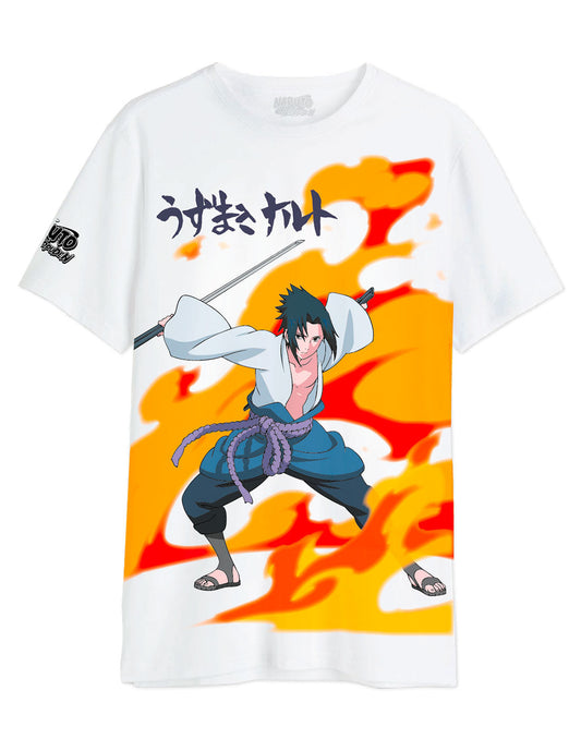 T-shirt oversize Naruto Shippûden - Sasuke Flames