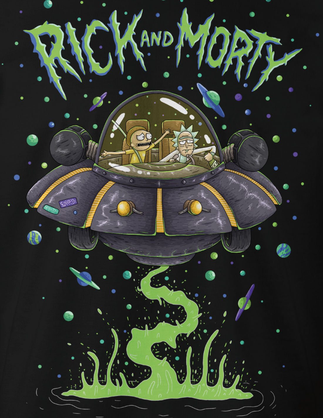 T-shirt Rick et Morty - Soucoupe