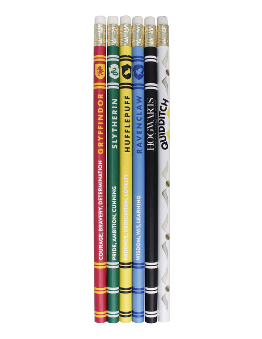 Set Of 6 Harry Potter Pencils - House Pride