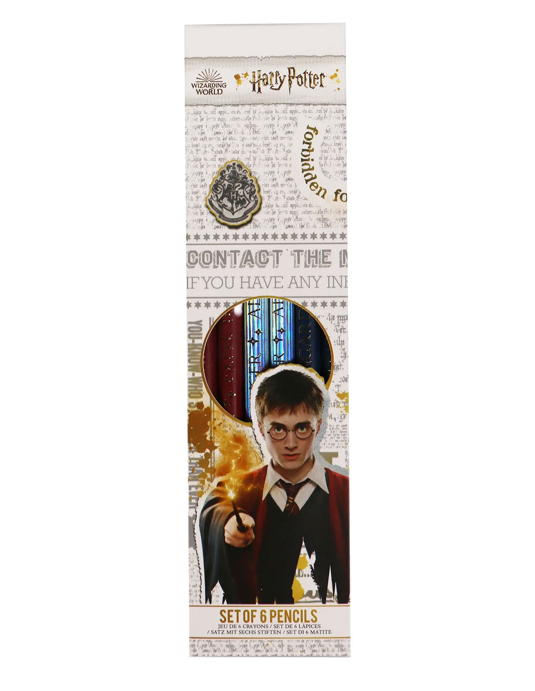 Ensemble de 6 crayons baguettes magiques Harry Potter