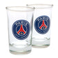 Lot de 2 verres à liqueur Paris Saint Germain FC