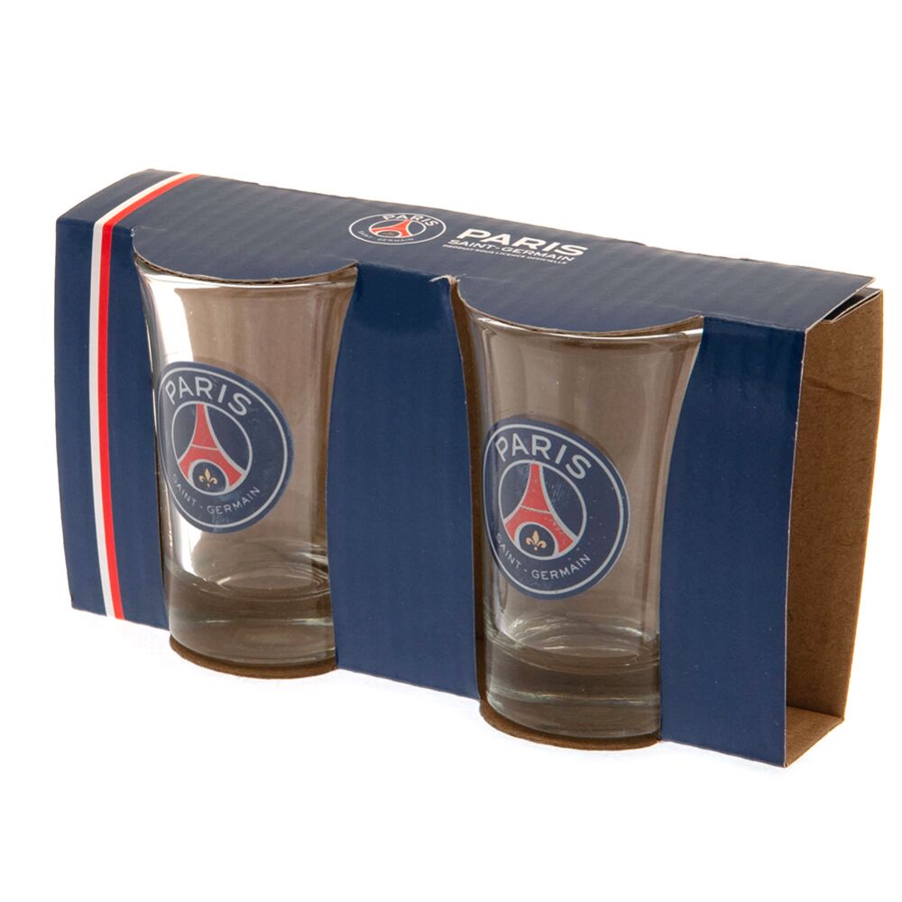 Set of 2 Paris Saint Germain FC shot glasses