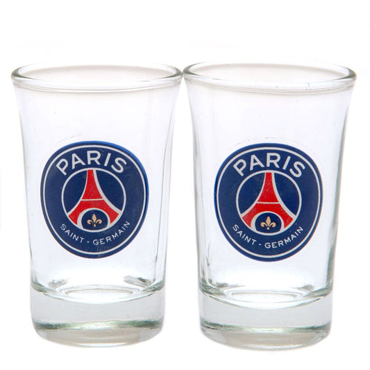 Set of 2 Paris Saint Germain FC shot glasses